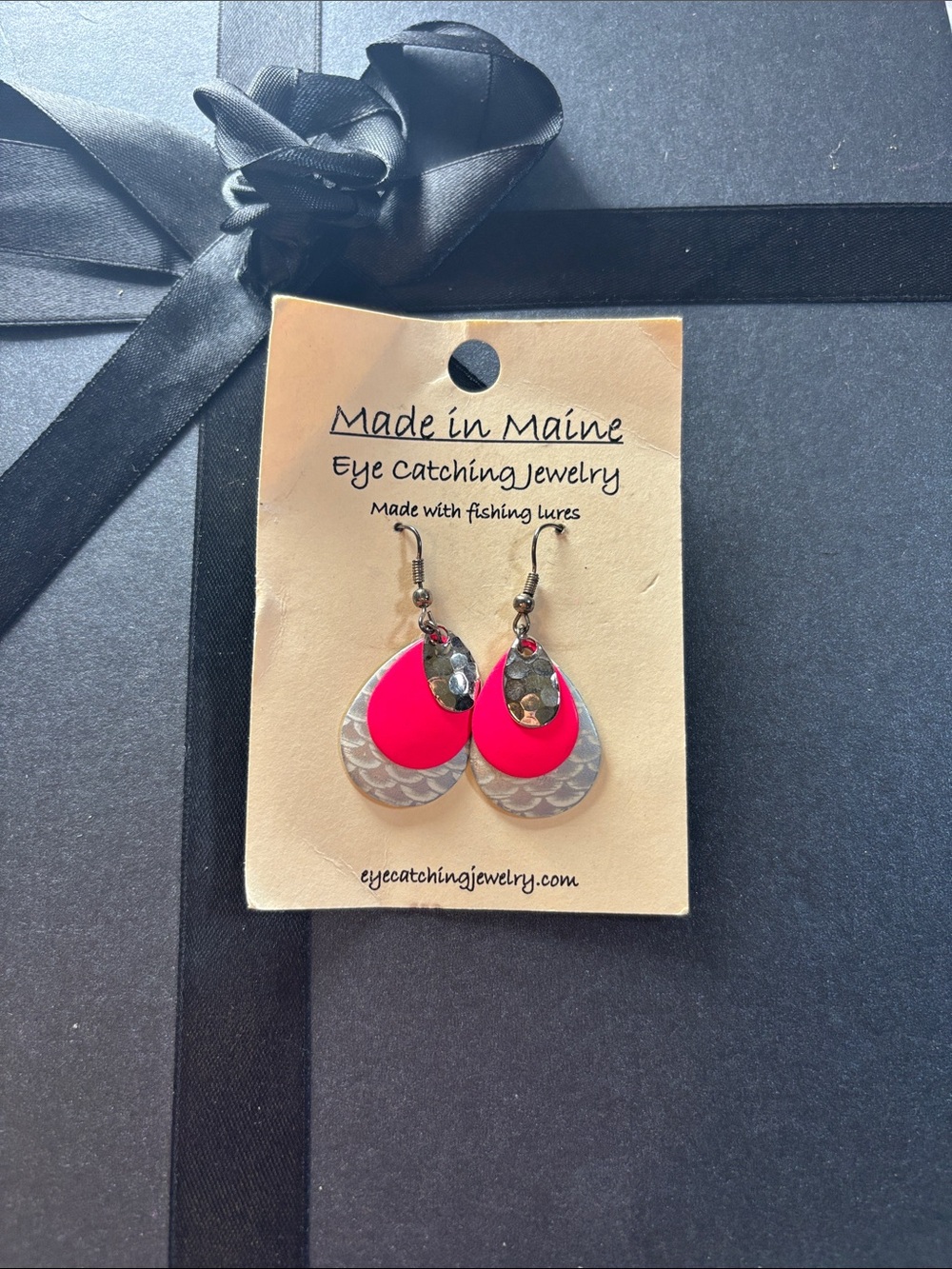Handmade Dangle Earrings Made with Fishing Lures NWT